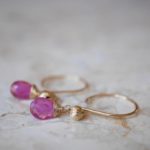 pear shaped ruby earrings