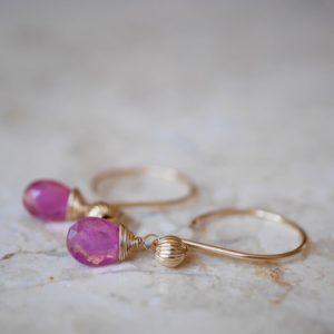 pear shaped ruby earrings