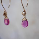 pear shaped ruby earrings