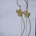 Yellow Beryl Flower Earring