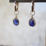 Blue Sapphire Hoop Earrings2