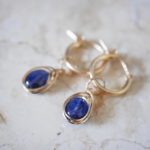 Blue Sapphire Hoop Earrings2