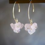 rose quartz berry earrings