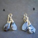 banded agate slice earrings