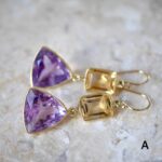 Amethyst and Citrine Earrings