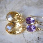 Amethyst and Citrine Earrings