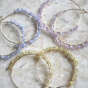 Sapphire Hoop Earrings