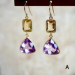 Amethyst and Citrine Earrings