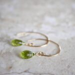 Peridot drop earrings