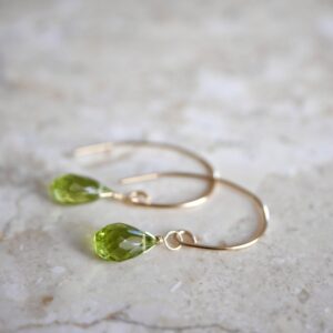 Peridot drop earrings