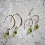 Peridot drop earrings