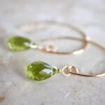 Peridot drop earrings