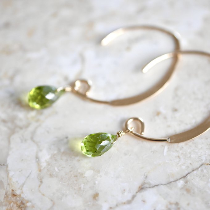 Peridot drop earrings2