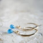Neon blue apatite earrings